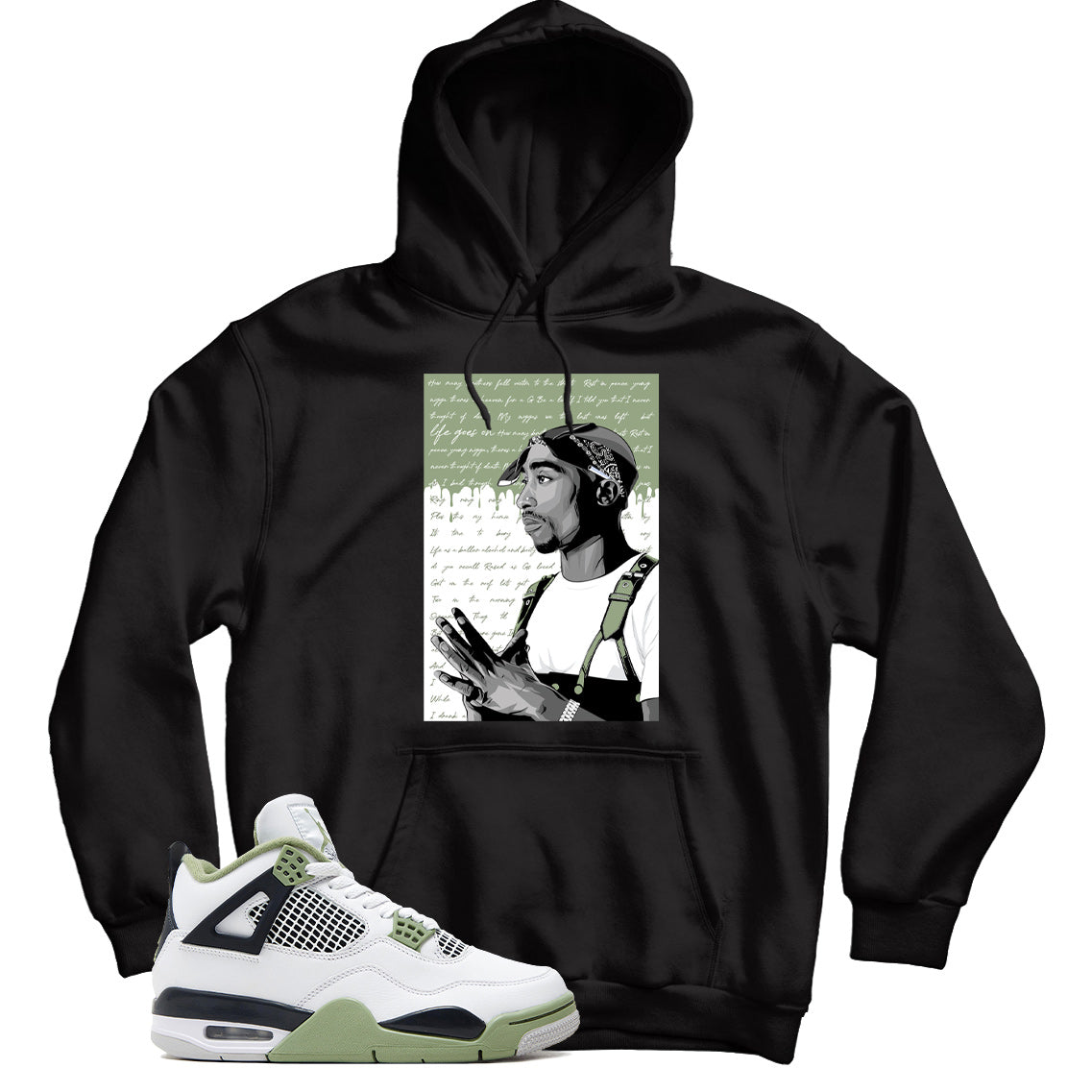 Jordan 4 Oil Green hoodie