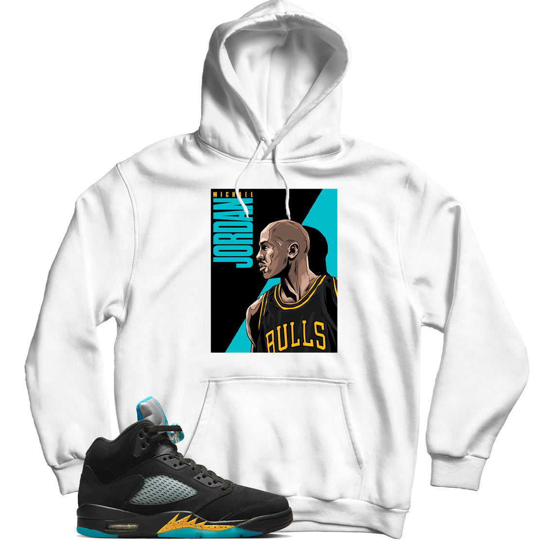 MJ 2 Hoodie Match Jordan 5 Aqua Shirt Match Kicks