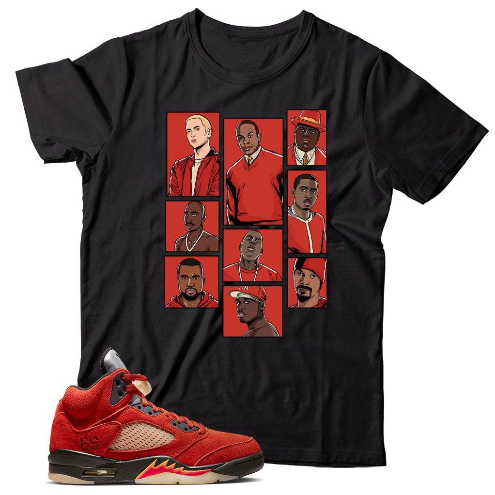 Jordan 5 Mars for her shirt