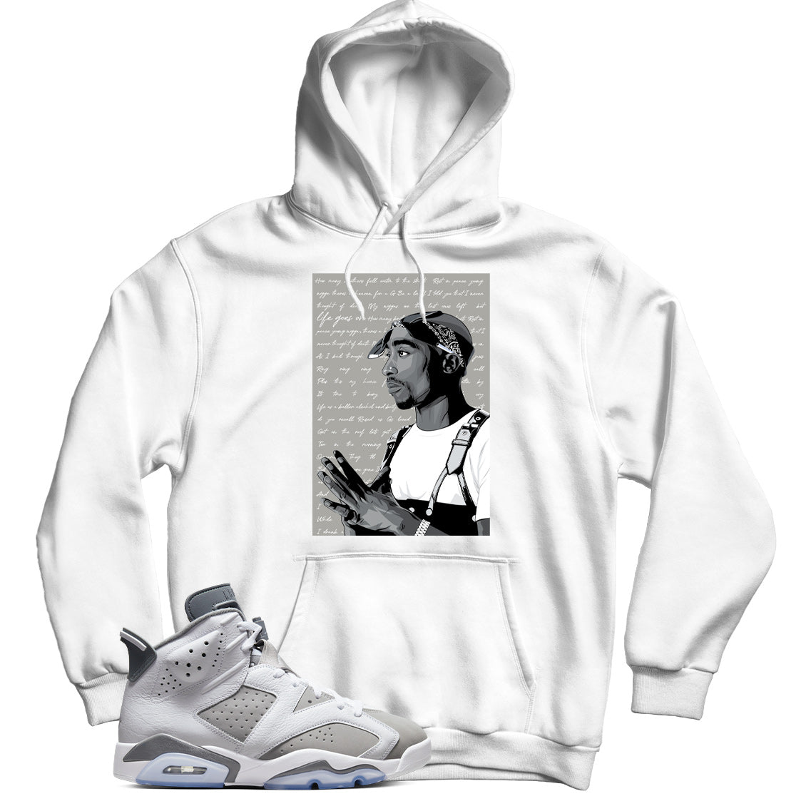 Hoodie Match Jordan 6 Cool Grey