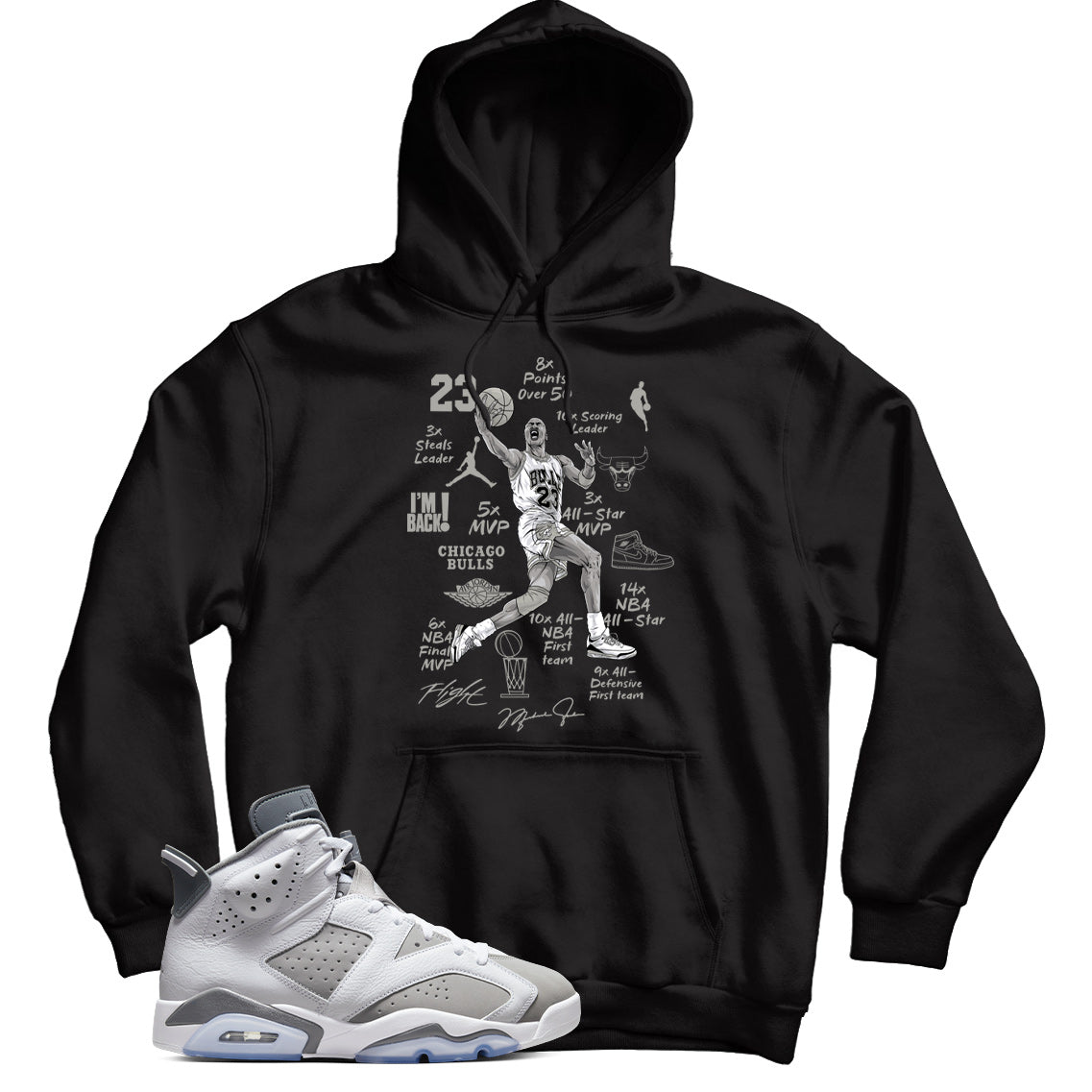 Jordan 6 Cool Grey hoodie