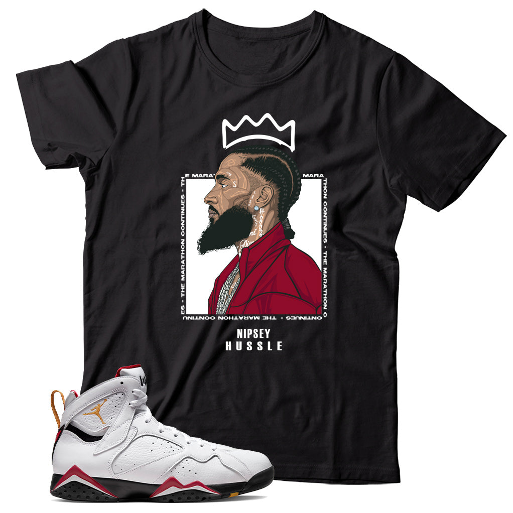 Jordan 7 Cardinal shirt