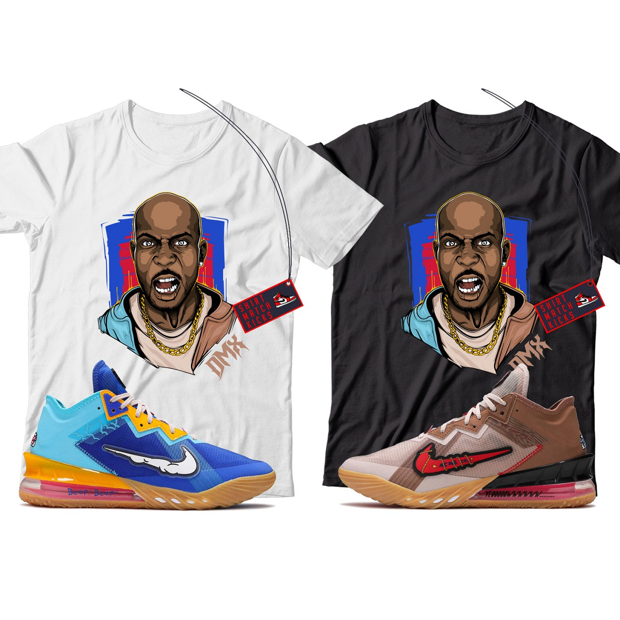 Shirt Match Lebron 18 Low Wile E. vs Roadrunner Space Jam