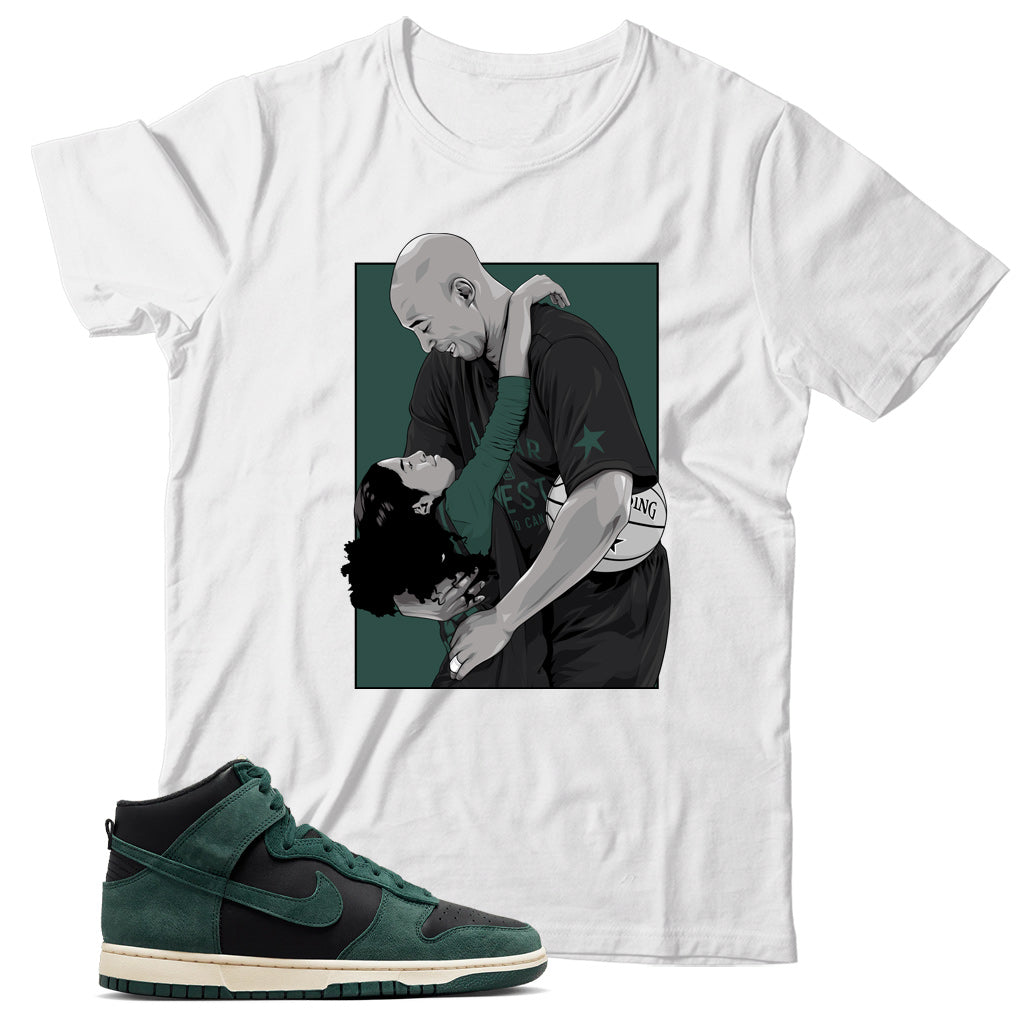 Dunk High Faded Spruce shirt