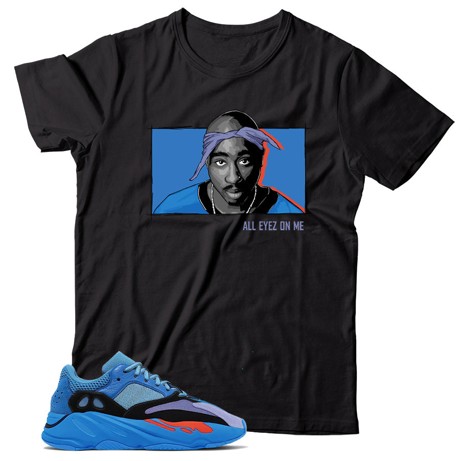 Yeezy 700 Hi-Res Blue shirt