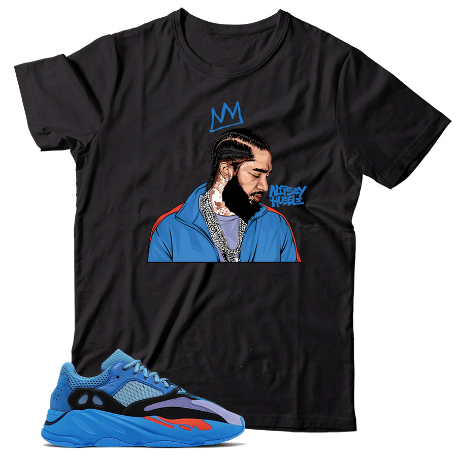 Yeezy 700 Hi Res Blue shirt