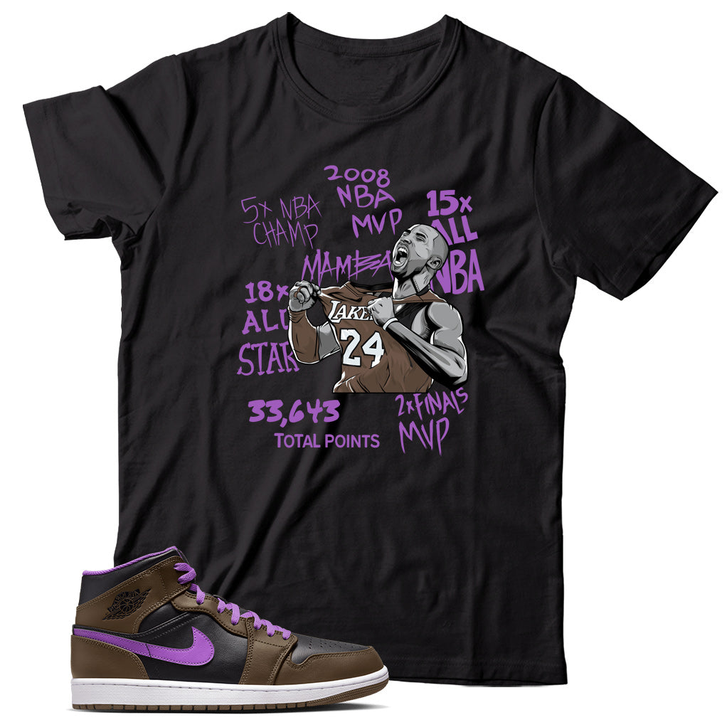 Air Jordan 1 Mid Purple Mocha T-Shirt