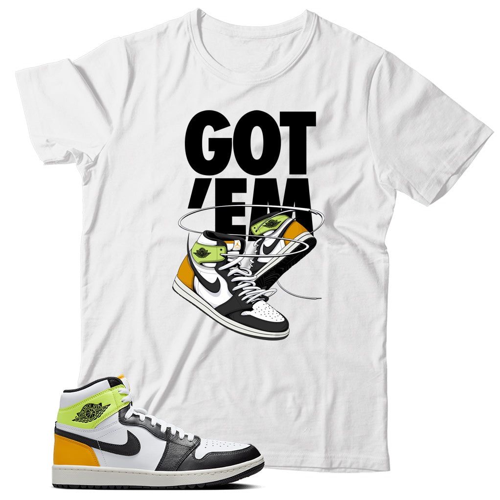 Jordan 1 Volt Gold shirt