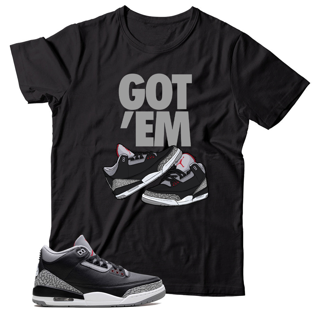 Jordan 3 Black Cement shirt