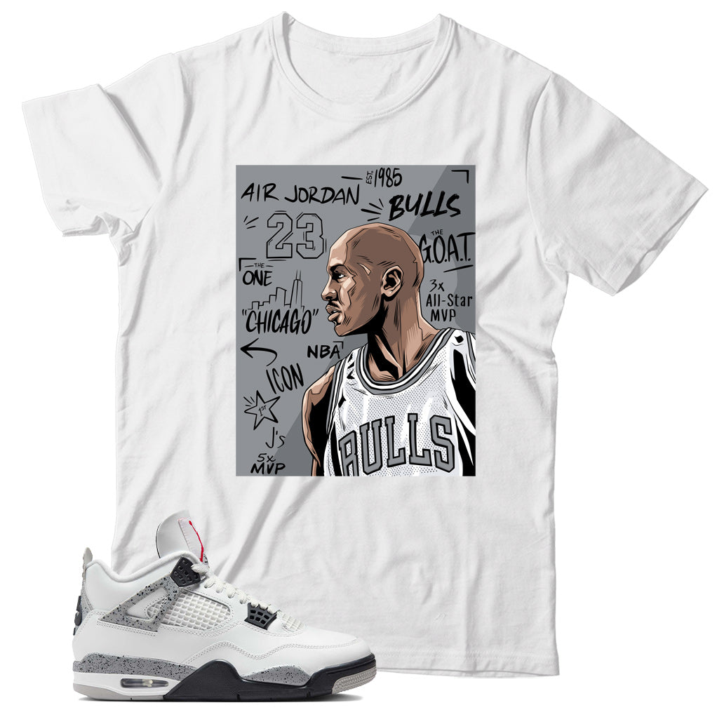 Jordan 4 White Cement shirt