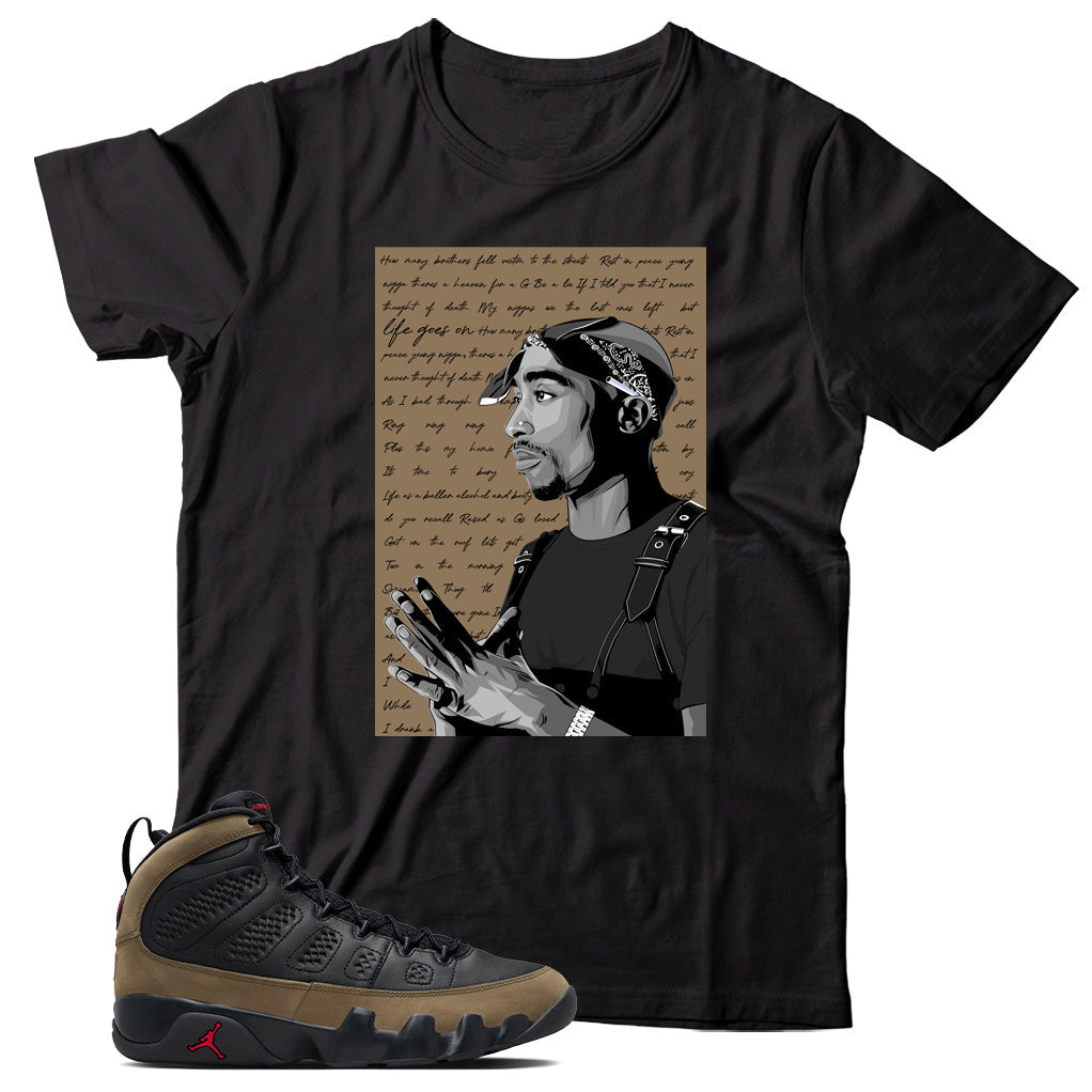 Jordan 9 Olive shirt