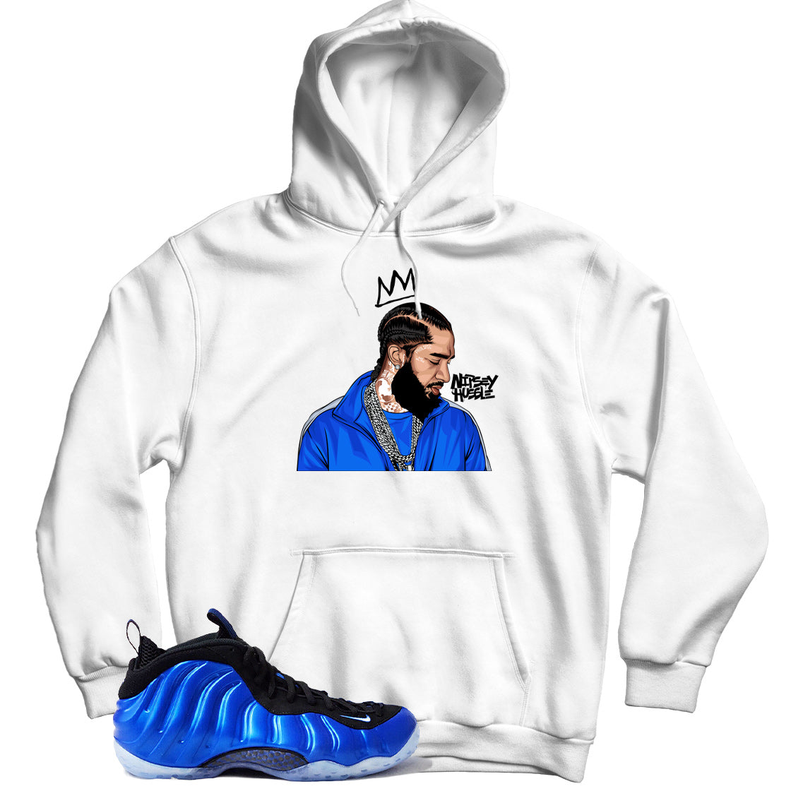 Air Foamposite One International Blue hoodie