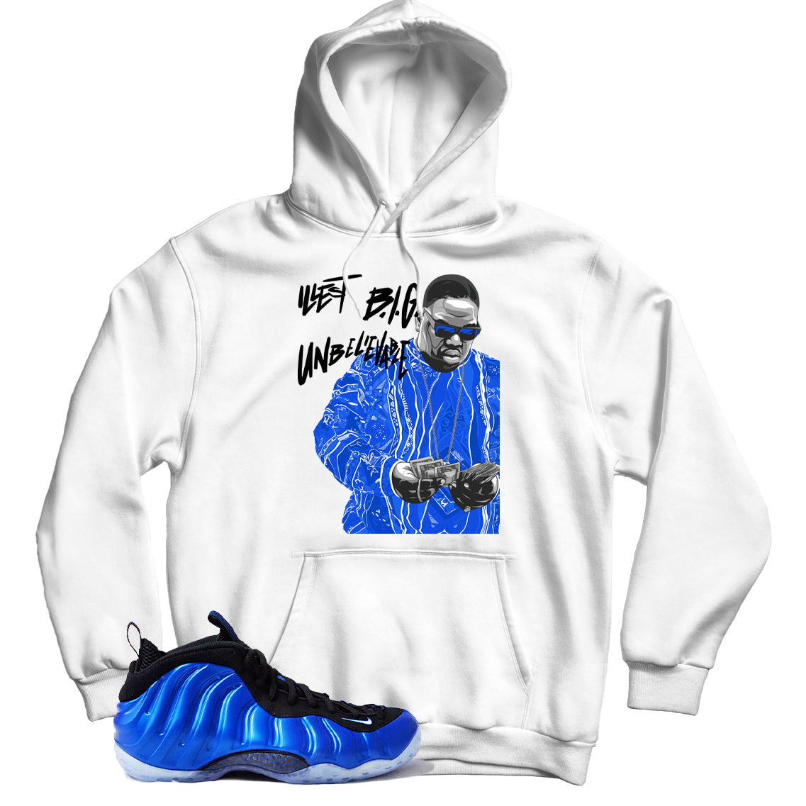 Nike Air Foamposite One International Blue hoodie