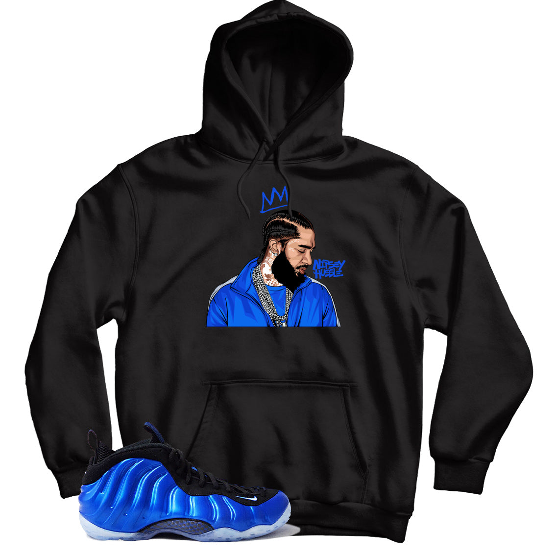 Air Foamposite One International Blue hoodie