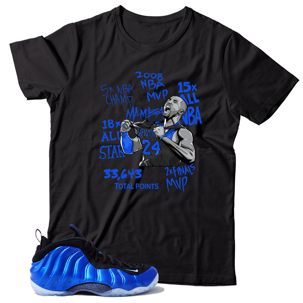 Air Foamposite One International Blue shirt