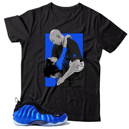 Air Foamposite One International Blue shirt