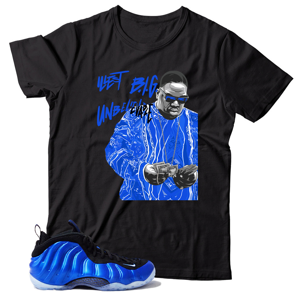 Air Foamposite One International Blue shirt