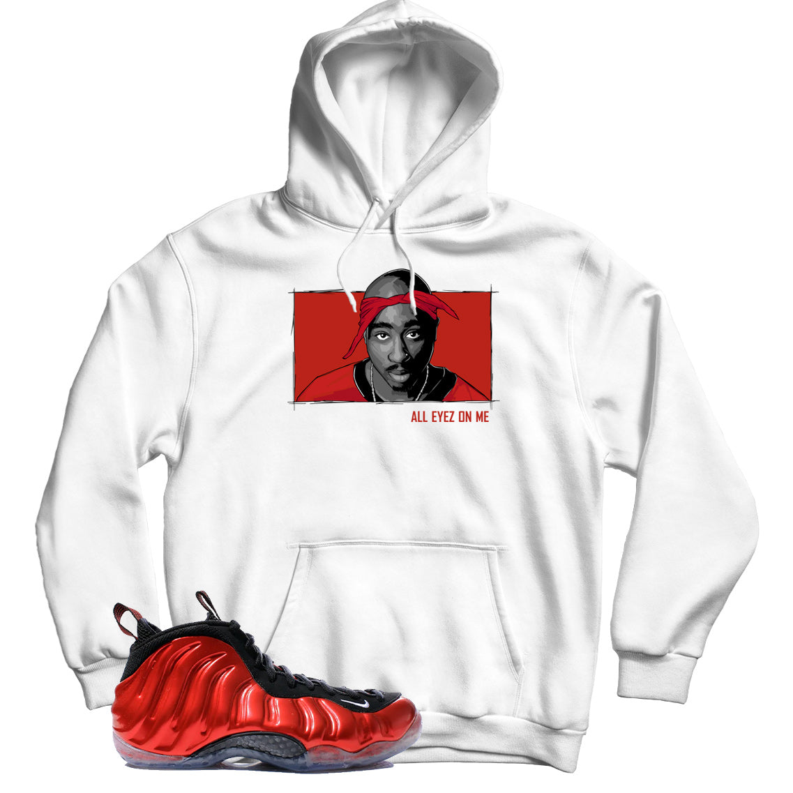 Foamposite One Metallic Red hoodie