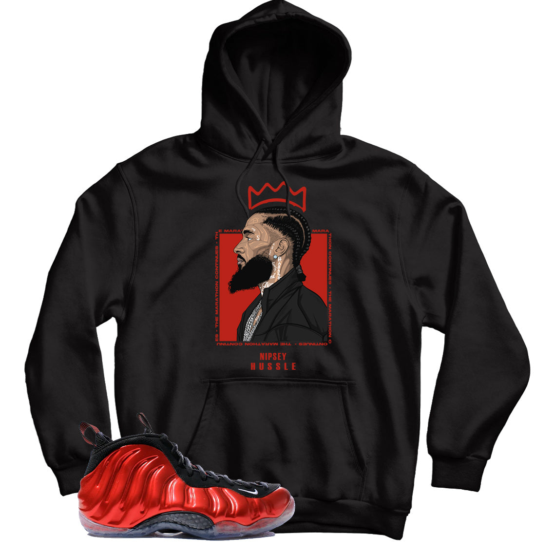 Foamposite Metallic Red hoodie