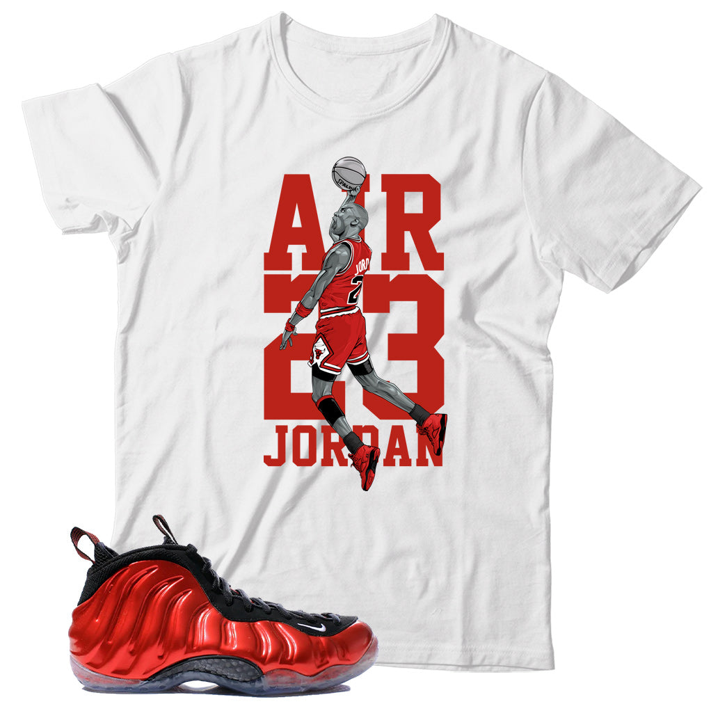 Foamposite Metallic Red shirt