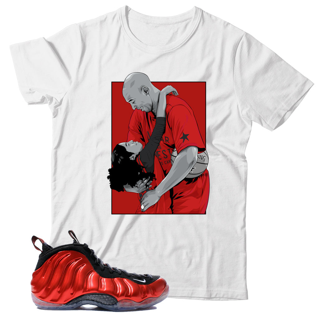 Foamposite Metallic Red shirt