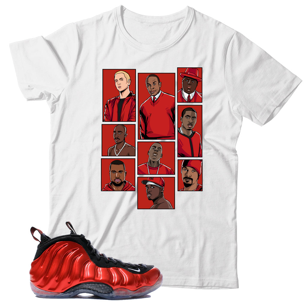 Foamposite Metallic Red shirt