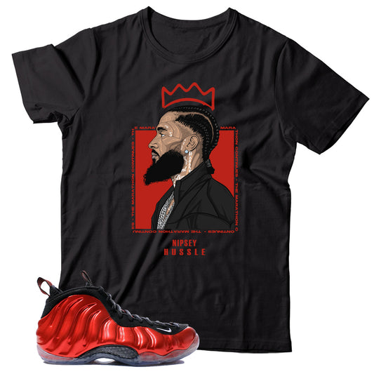 Foamposite Metallic Red shirt