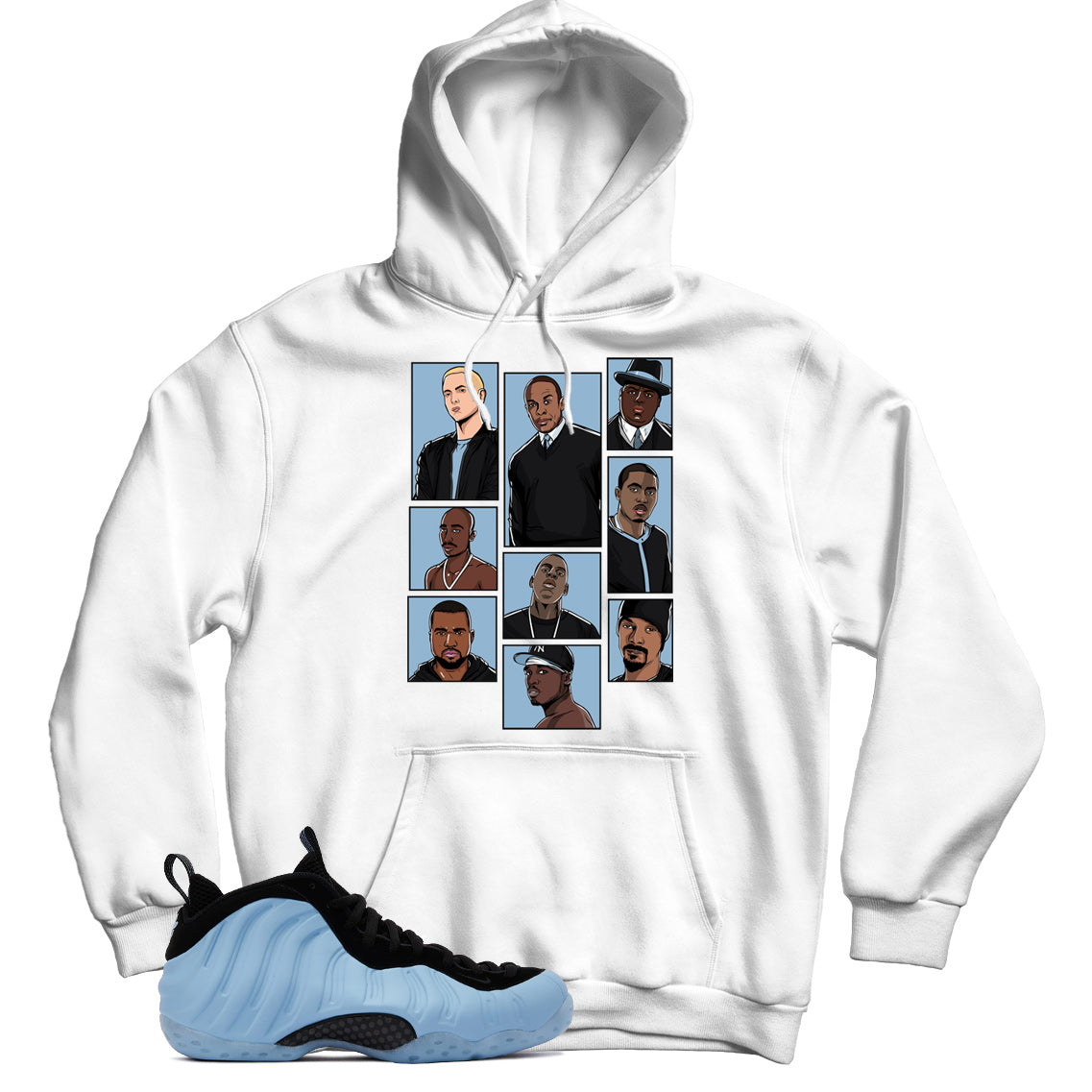 Air Foamposite Psychic Blue hoodie