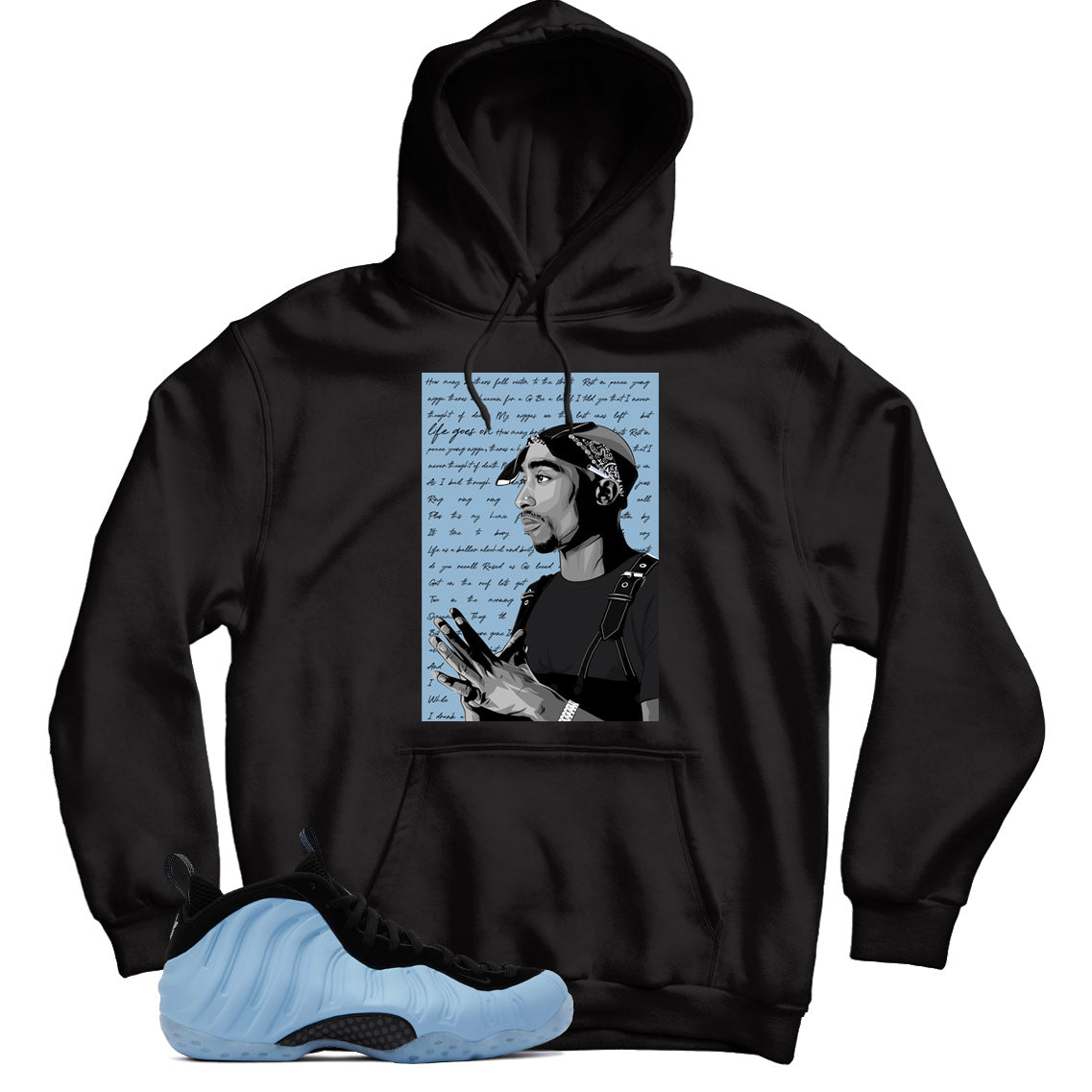 Air Foamposite Psychic Blue hoodie