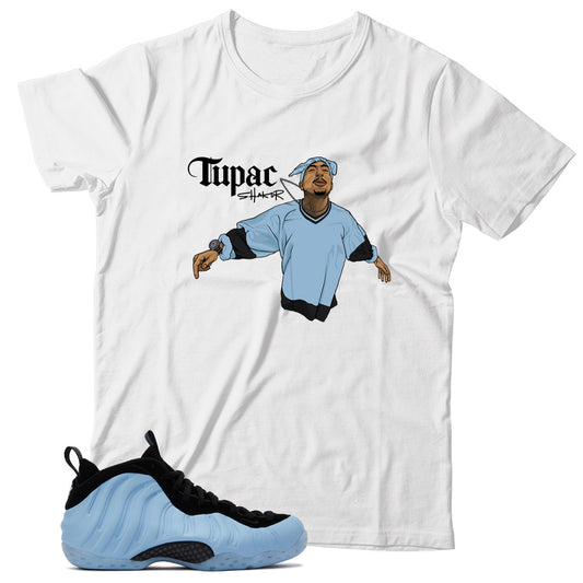 Air Foamposite Psychic Blue shirt