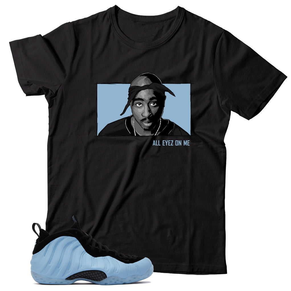 Air Foamposite Psychic Blue shirt