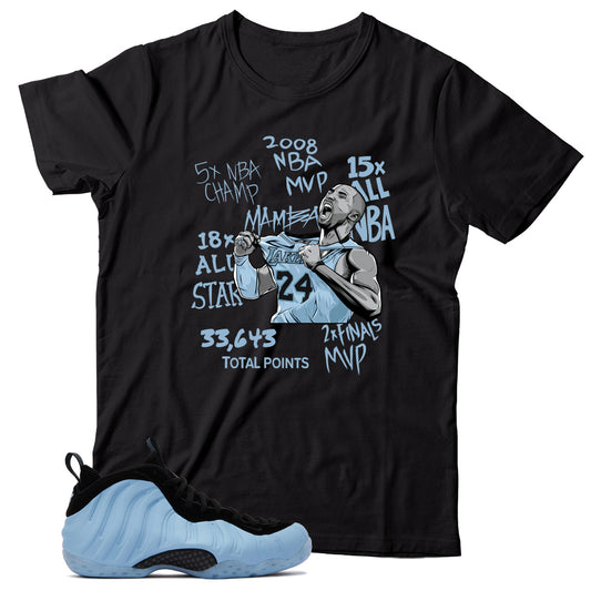Air Foamposite Psychic Blue shirt