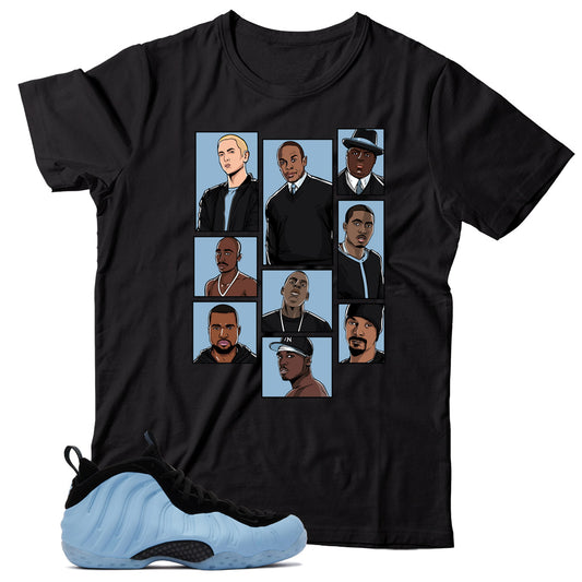 Air Foamposite Psychic Blue shirt