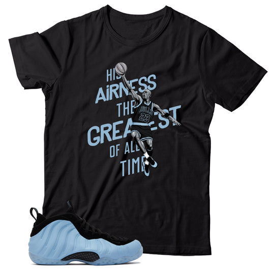 Air Foamposite Psychic Blue shirt