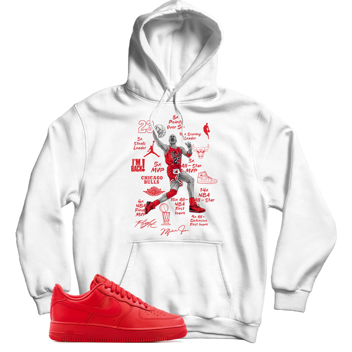 Air Force 1 Low Triple Red hoodie