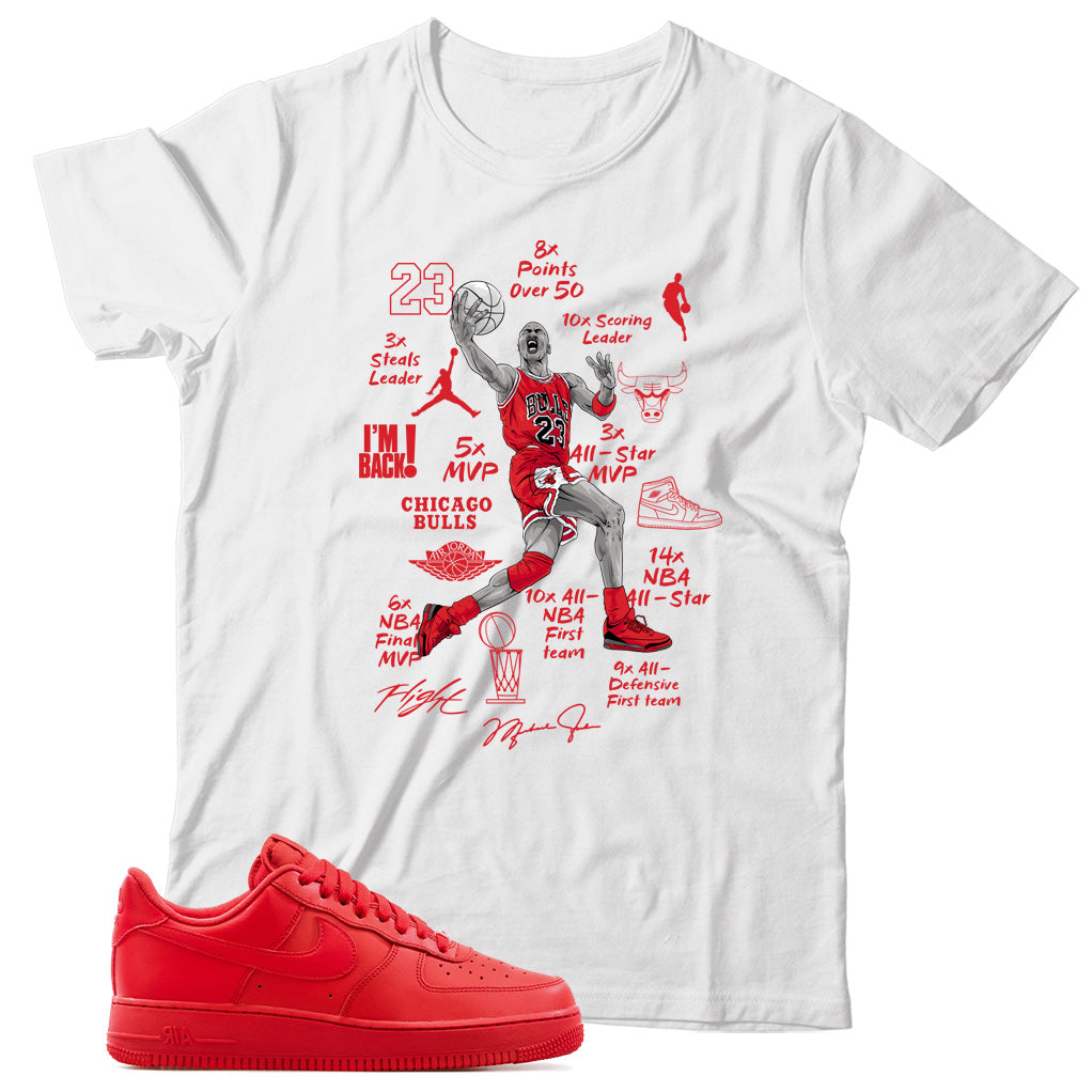 Air Force 1 Low University Triple Red Shirt