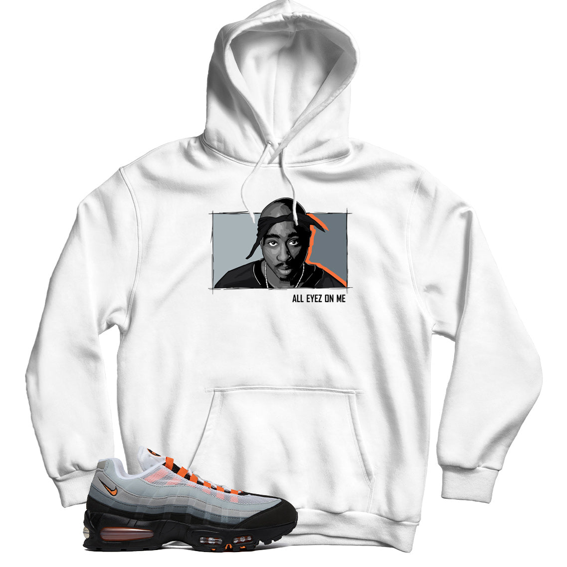 Hoodie Match Air Max 95 Bright Mandarin