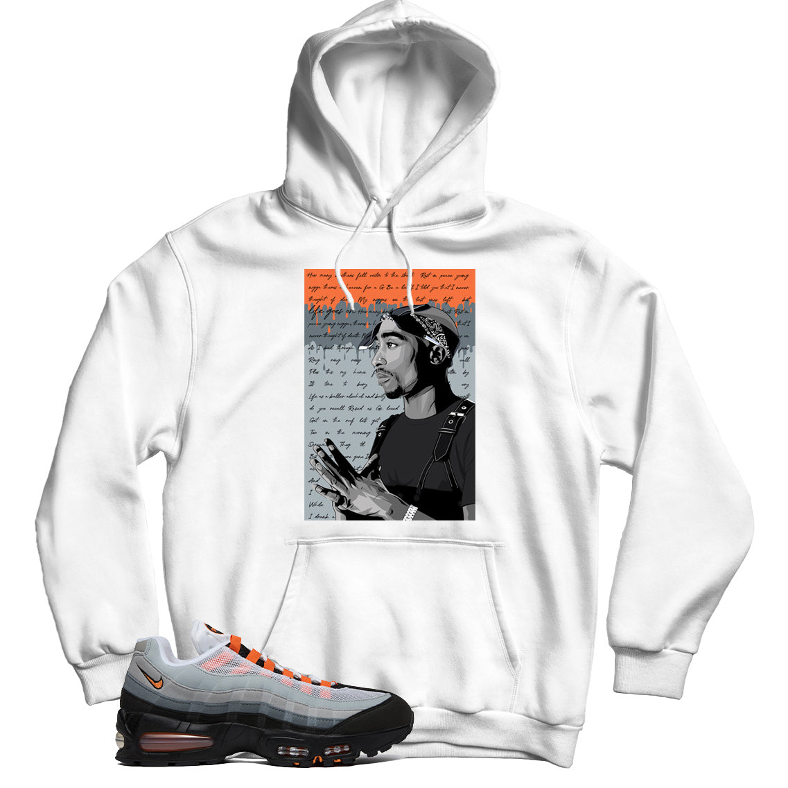 Air Max 95 Bright Mandarin hoodie