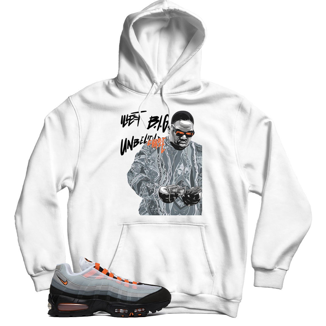 Hoodie Match Air Max 95 Bright Mandarin