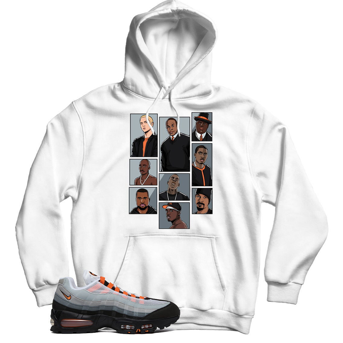 Air Max 95 Bright Mandarin hoodie