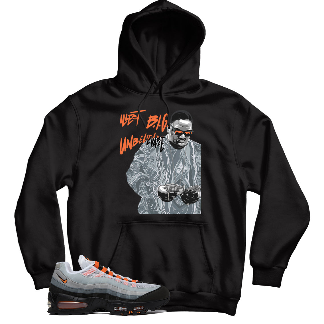 Hoodie Match Air Max 95 Bright Mandarin