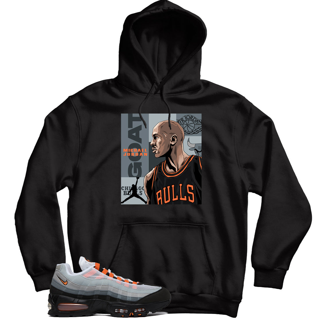 Air Max 95 Bright Mandarin hoodie