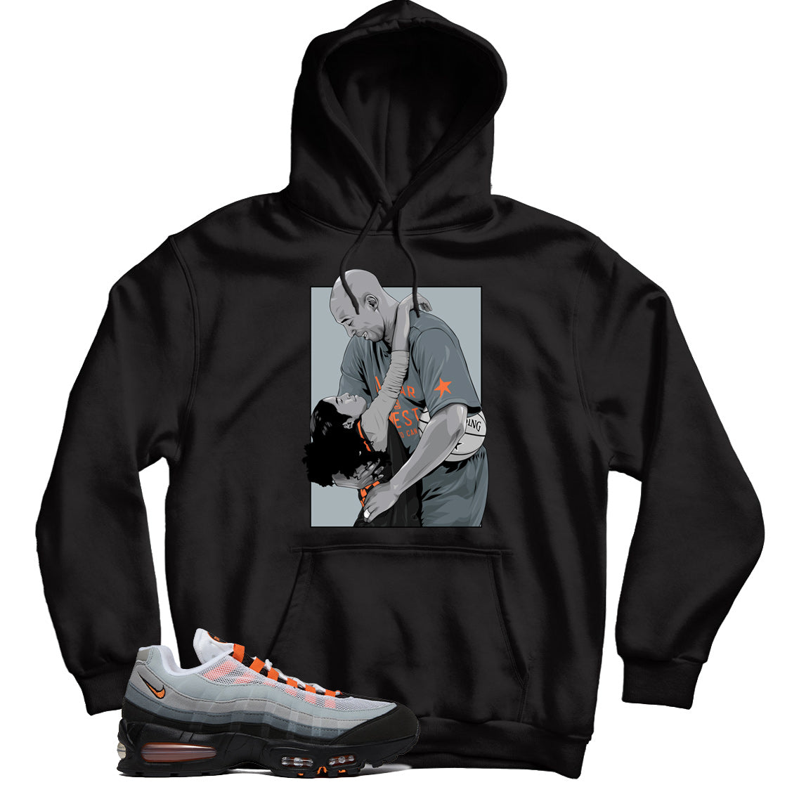 Hoodie Match Air Max 95 Bright Mandarin