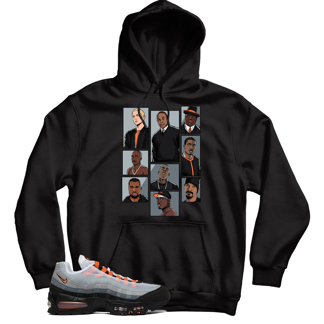 Air Max 95 Bright Mandarin hoodie