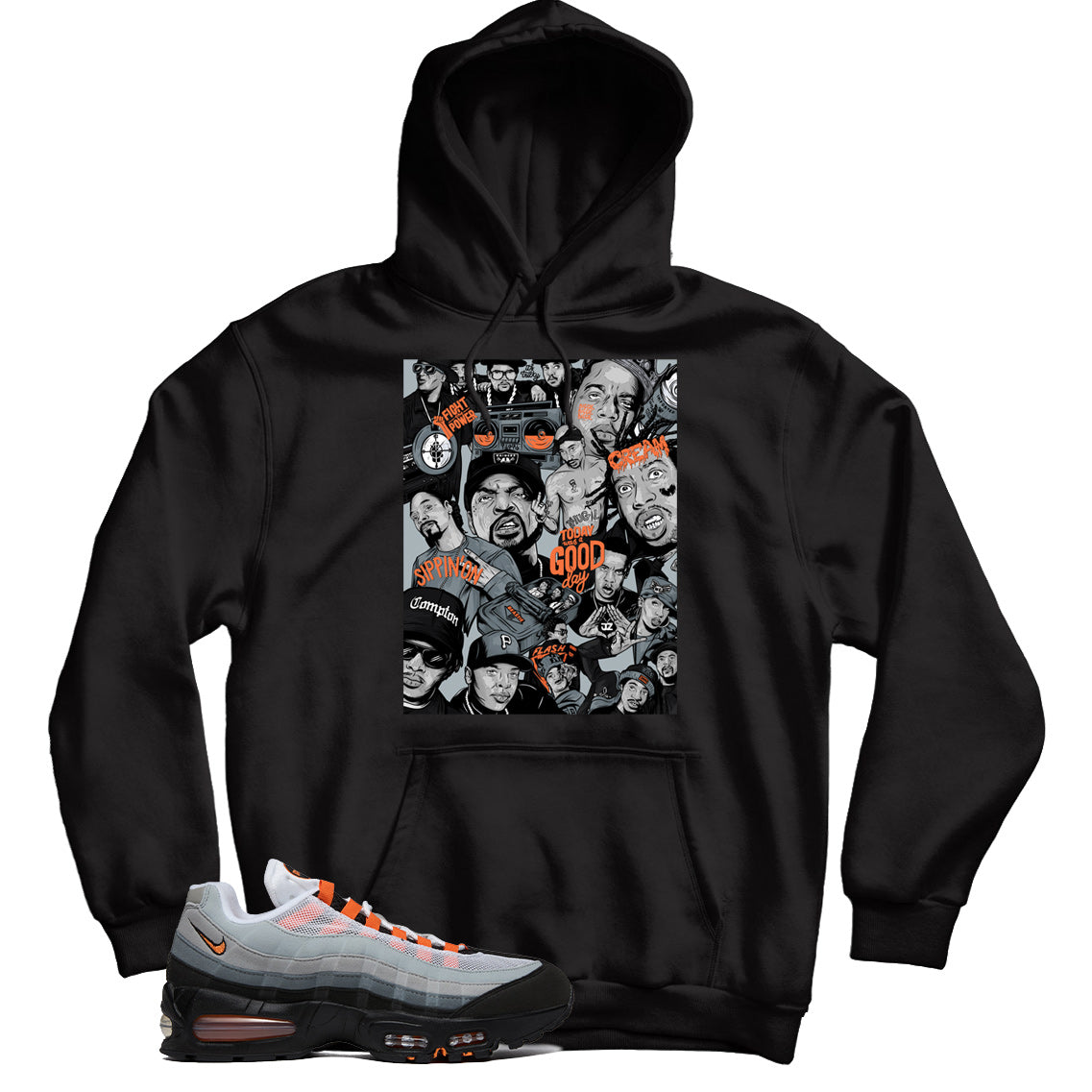 Air Max 95 Bright Mandarin hoodie