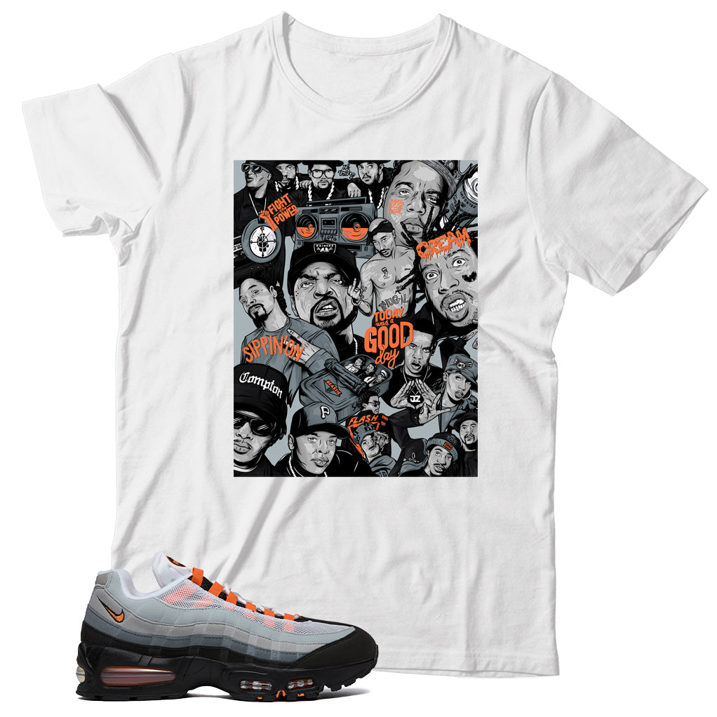 Air Max 95 Bright Mandarin shirt
