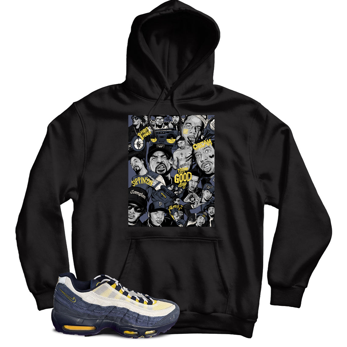 Air Max 95 Eric Koston Obsidian Speed Yellow hoodie