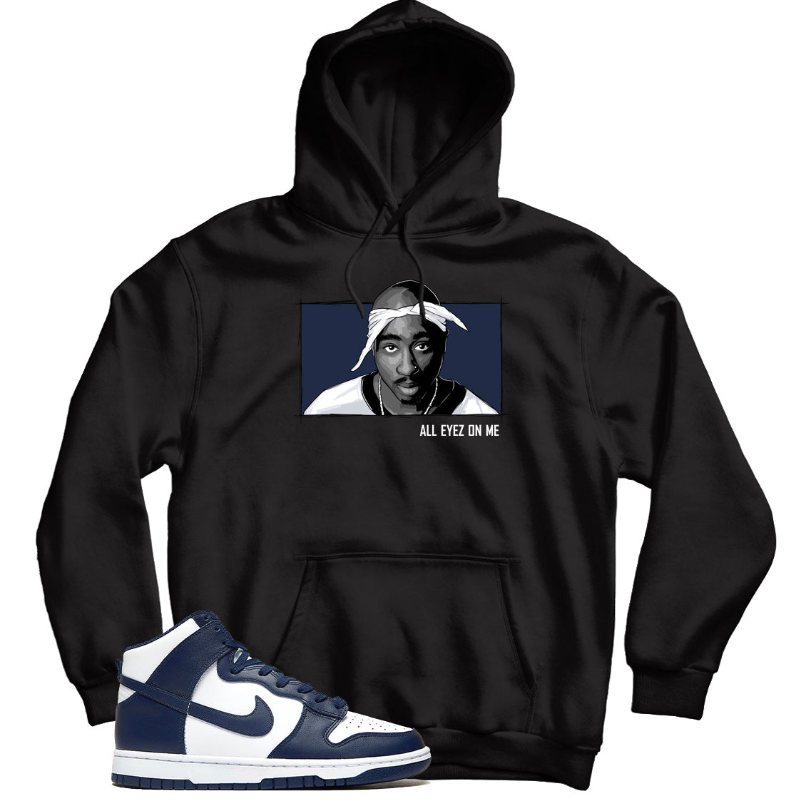Nike Dunk High Midnight Navy hoodie