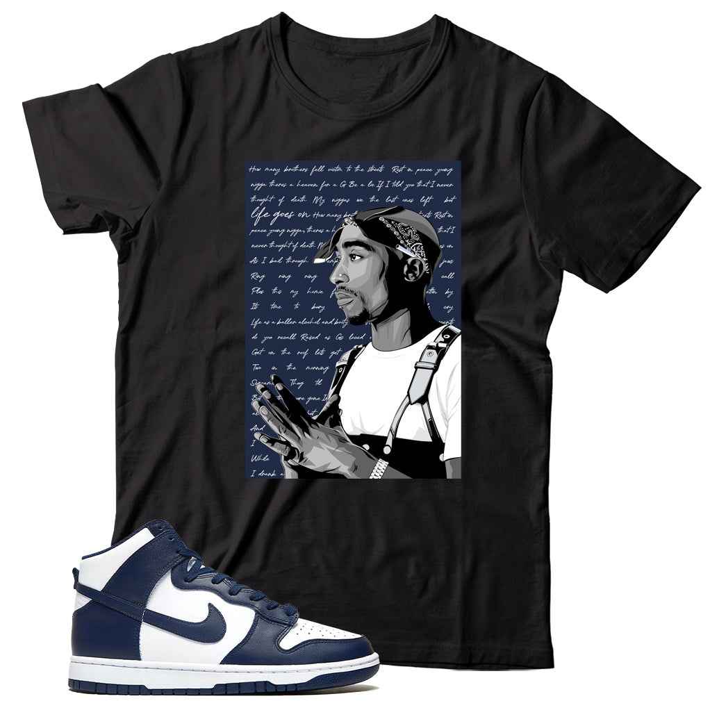 Nike Dunk High Midnight Navy shirt