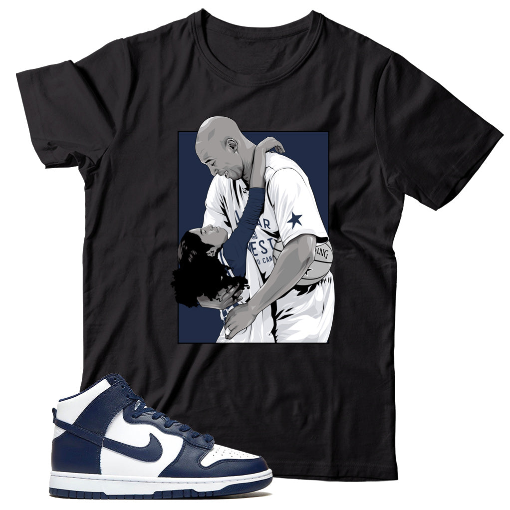 Nike Dunk High Midnight Navy shirt